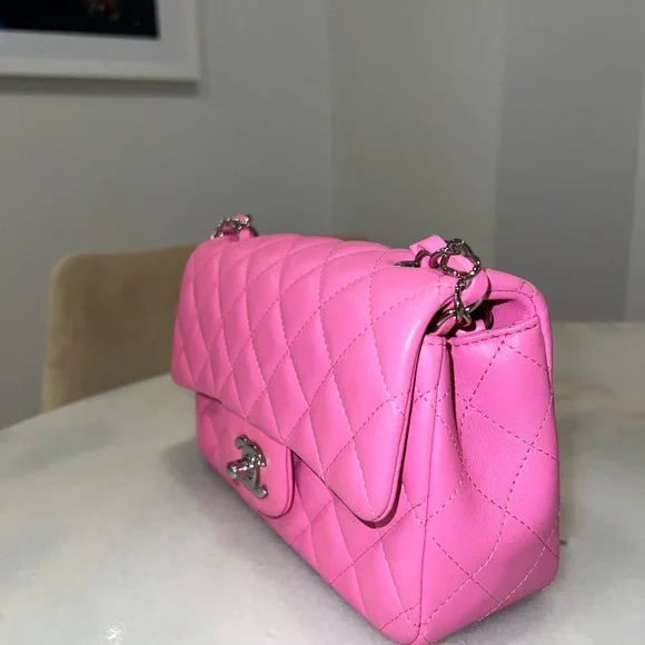 Chanel Pink Quilted Chain Bag - Picture 3 of 14